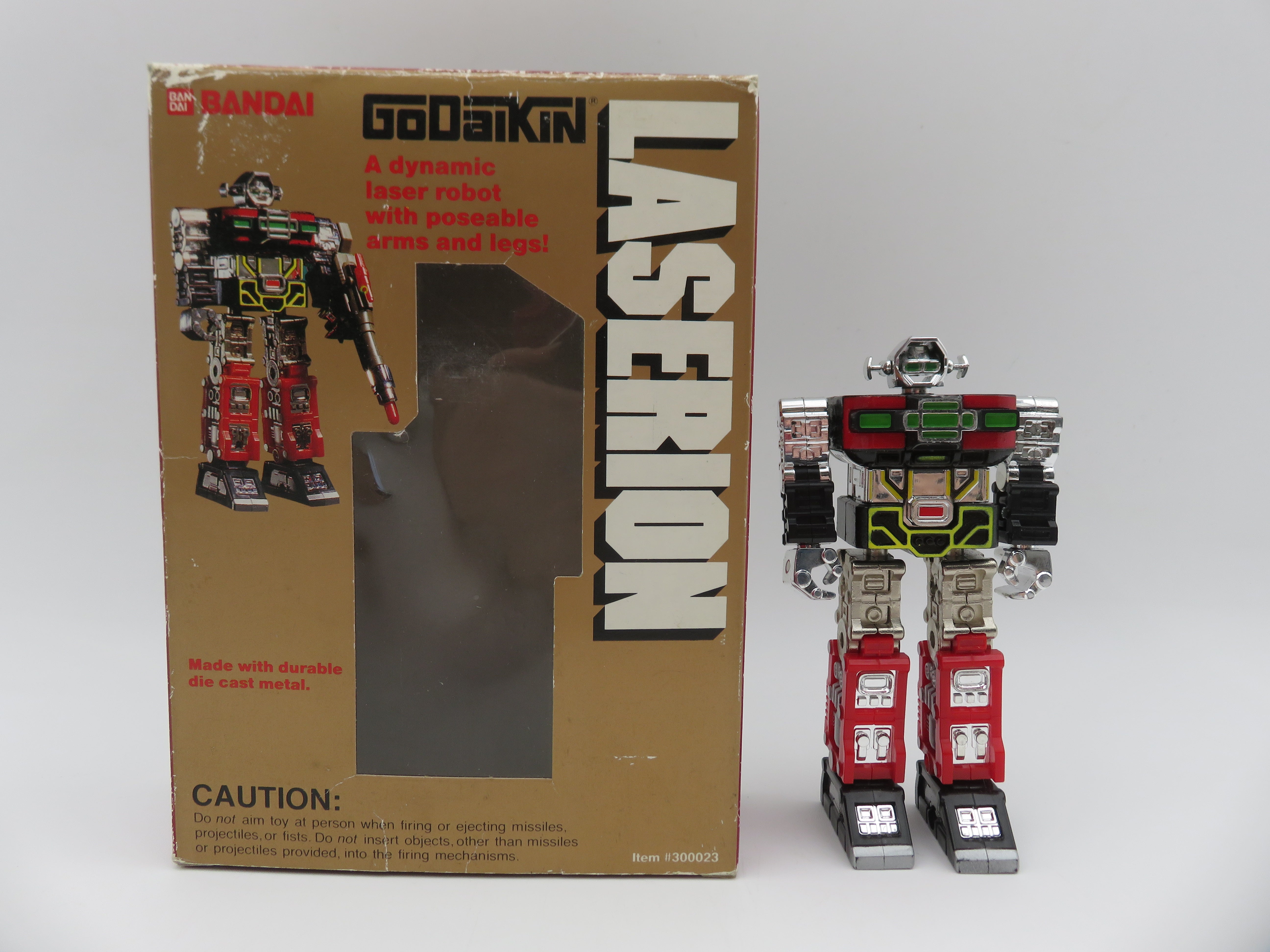 GODAIKIN Laserion Diecast Figure - Bandai (1984) Vintage Japanese Toei Mecha Robot